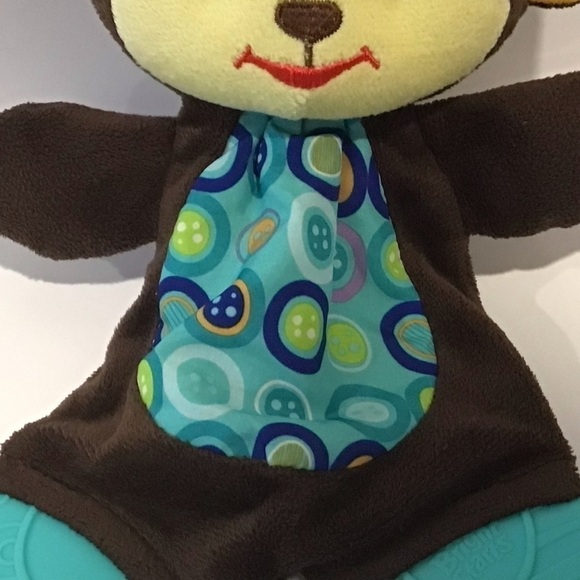 BRIGHT Starts brown monkey security blanket lovey - Picture 4 of 9